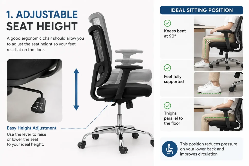  Adjustable Seat Height