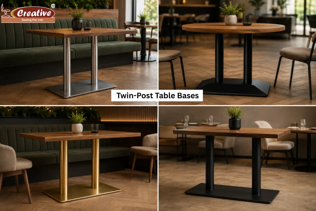 Twin-Post Table Bases