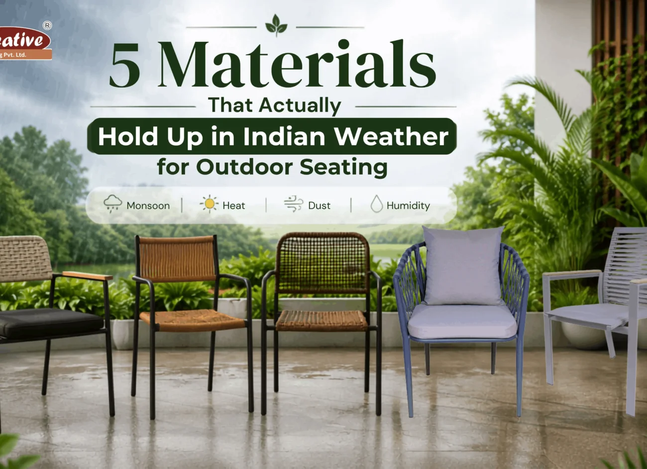 5 Materials That Actually Hold Up in Indian Weather for Outdoor Seating