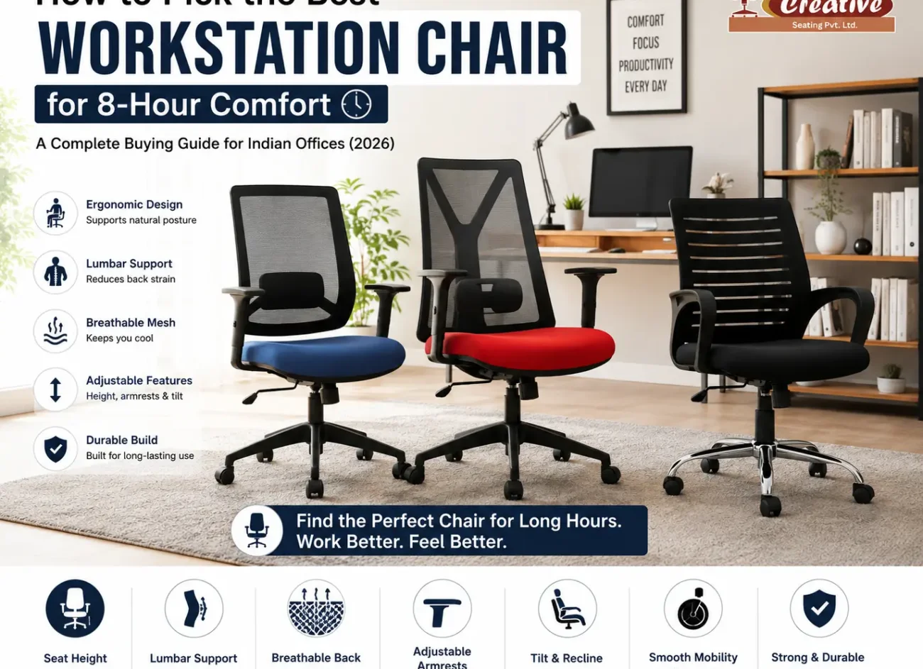 How to Pick the Best Workstation Chair for 8-Hour Comfort: A Complete Buying Guide for Indian Offices (2026)