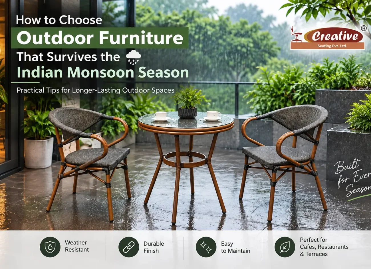 How to Choose Outdoor Furniture That Survives the Indian Monsoon Season